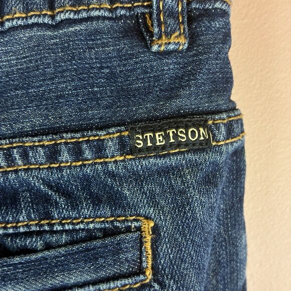 Stetson Jeans Women’s Blue City Trouser Wide Leg Flare Denim Size 10 - Picture 4 of 7